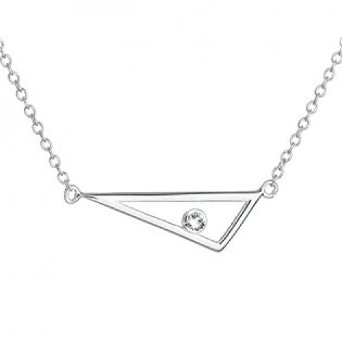 Stříbrný náhrdelník tojúhelník s Crystals from Swarovski®