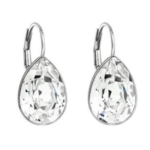 Stříbrné náušnice s kapky s kameny Crystals from Swarovski® Crystal