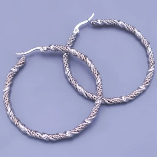 Náušnice kruhy 50mm z chirurgické oceli