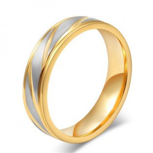 Ocelový snubní prsten, šíře 6 mm > varianta 57