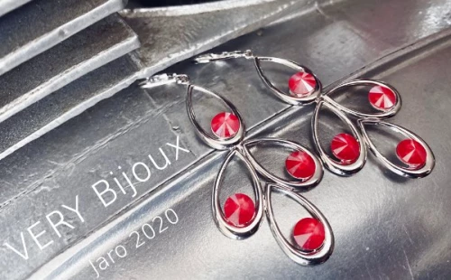 Náušnice JAMEELA pro Rivoli Swarovski 6mm - rhodium