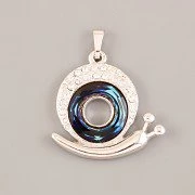 Přívěsek ŠNEK  Cosmic Ring Swarovski 14mm - rhodiováno