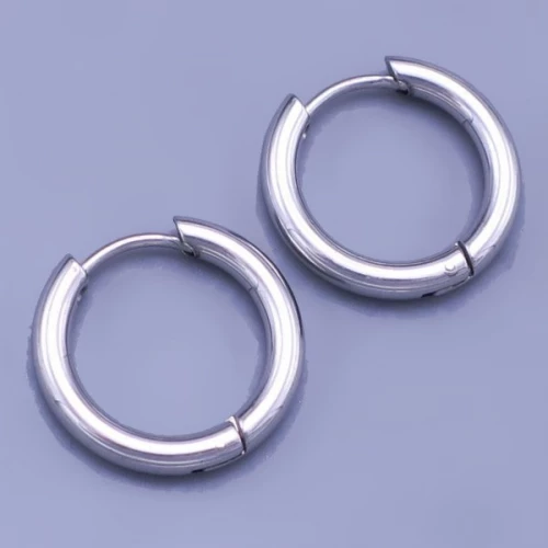 Náušnice hladké kroužky 14mm, > varianta 14mm