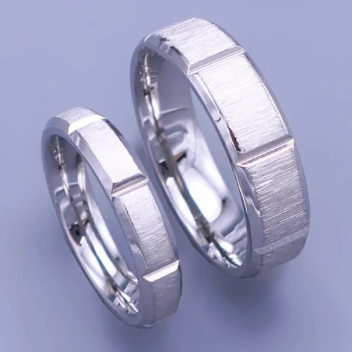 Snubní pískované prstýnky z chirurgické oceli