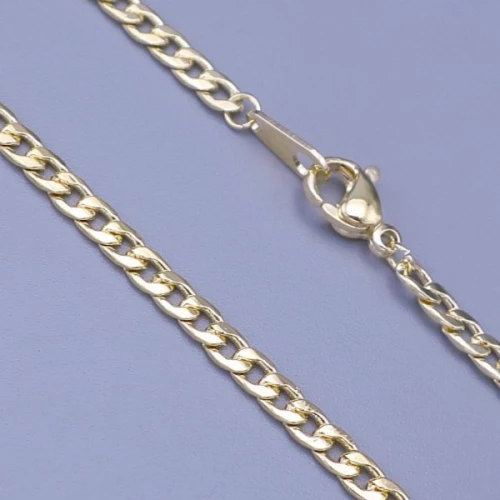 Zlacený náramek pancer 4mm z chirurgické oceli
