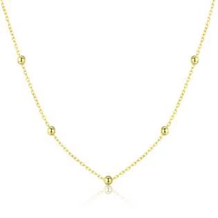 Zlacený stříbrný náhrdelník s drobnými kuličkami > varianta 40cm