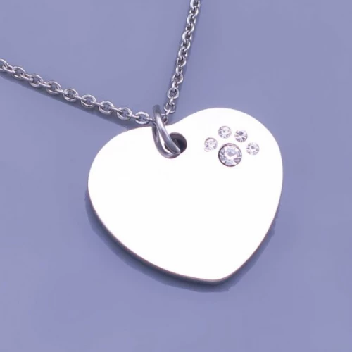 Srdíčko se zirkony z chirurgické oceli