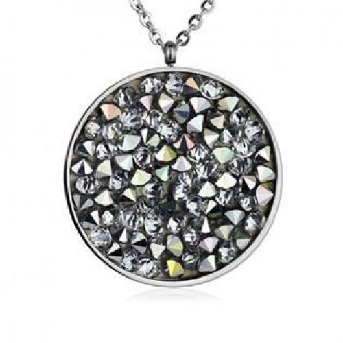 Ocelový náhrdelník s krystaly Crystals from Swarovski®, LIGHT CHROME > varianta LIGHT CHROME
