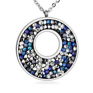 Ocelový náhrdelník s krystaly Crystals from Swarovski®, BERMUDA BLUE PEPPER > varianta BERMUDA BLUE PEPPER