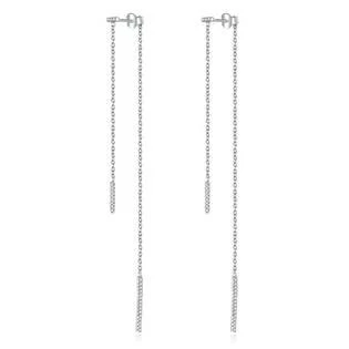 Řetízkové visací stříbrné náušnice