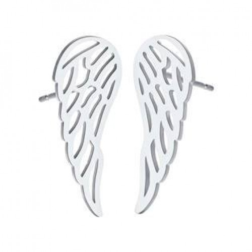 Ocelové náušnice andělská křídla