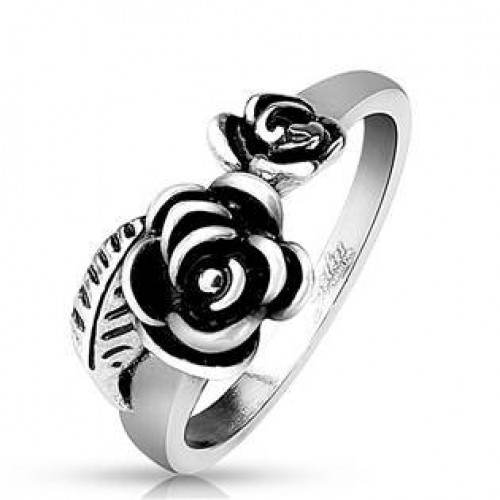 Dámský ocelový prsten růžičky > varianta 52