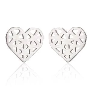 Ocelové náušnice srdíčka