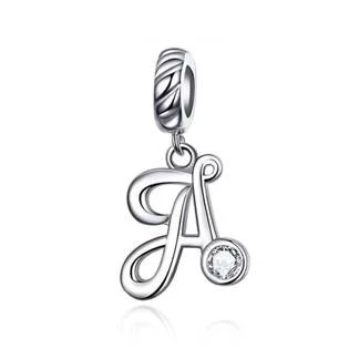 Stříbrný přívěšek korálek - písmeno A > varianta A