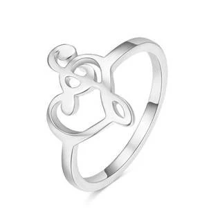 Ocelový prsten notový klíč > varianta 57