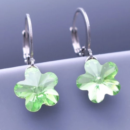 Náušnice Swarovski kytičky z chirurgické oceli