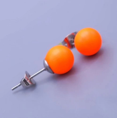 Náušnice Swarovski neon pastel 8mm > varianta oranžová