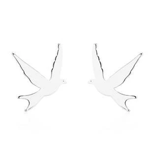Ocelové náušnice vlaštovky