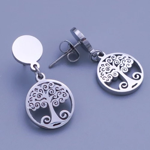 Náušnice z chirurgické oceli stromy života