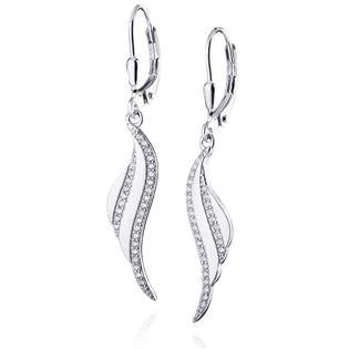 Visací náušnice se zirkony