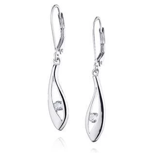 Visací náušnice se zirkony