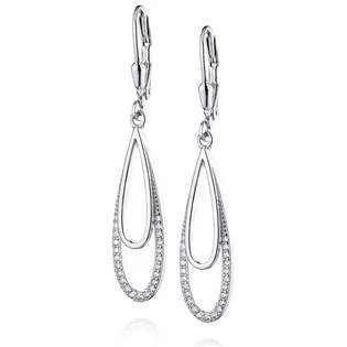 Visací náušnice se zirkony