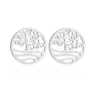 Ocelové náušnice strom života