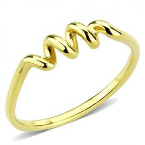 Zlacený ocelový prsten spirála > varianta 50