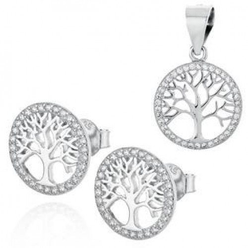 Stříbrná souprava šperků - strom života