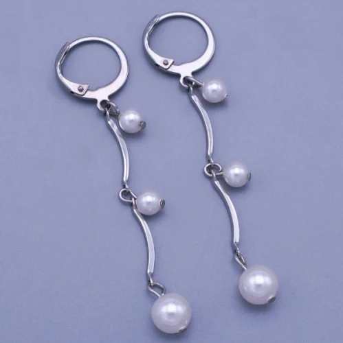 Visací náušnice s perličkami Swarovski elements