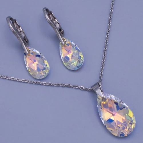 Souprava Swarovski Slzy Crystal AB