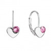 Další: Stříbrné náušnice srdíčka se Swarovski krystaly > varianta Růžová