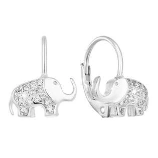 Stříbrné dívčí náušnice sloni