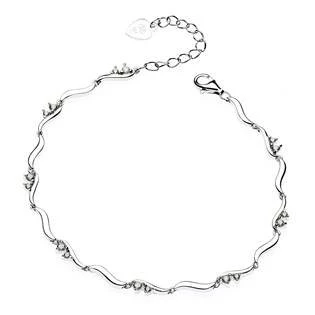 Dámský stříbrný náramek se zirkony