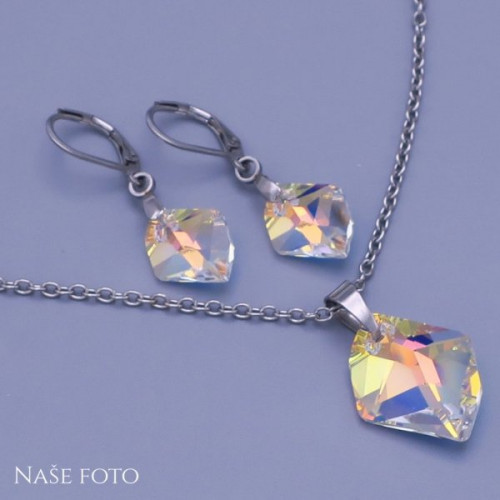 Souprava Swarovski kámen Cosmic -Crystal AB ( měnící)