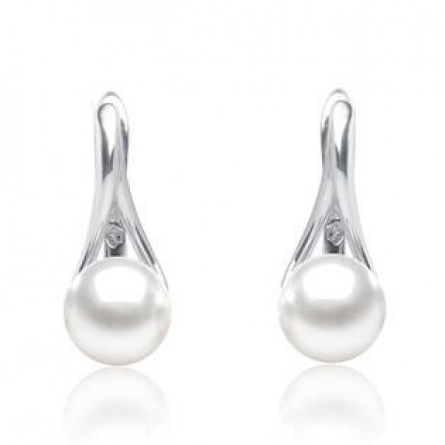 Perlové náušnice – bílé přírodní perly