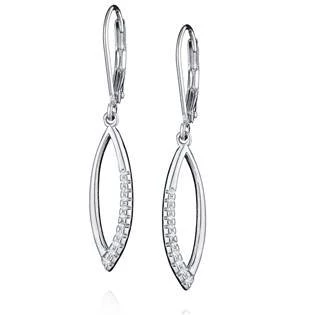 Visací náušnice se zirkony