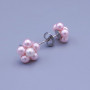 Náušnice Swarovski kytičky perle 10mm > varianta Světle růžová