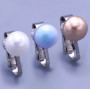 Náušnice klipsy Swarovski perle - výběr barev > varianta Modrá