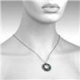 Ocelový náhrdelník s krystaly Crystals from Swarovski®, LIGHT CHROME > varianta BLUELIZED