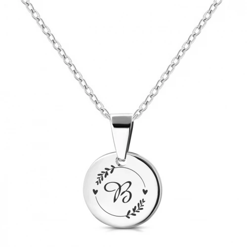 Personalizovaný ocelový náhrdelník písmeno B
