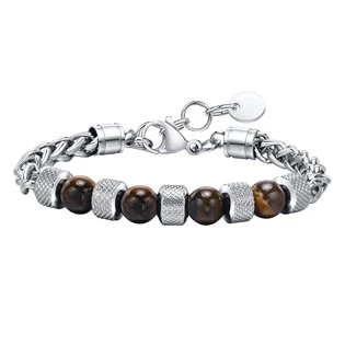 Pánský ocelový náramek s tygřím okem 1