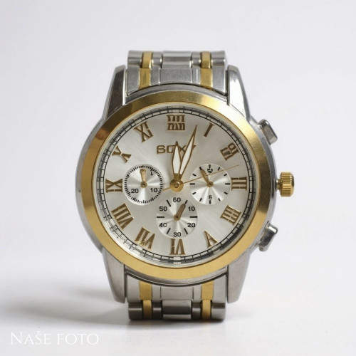 Pánské celokovové hodinky Silver–Gold Classic