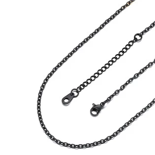 Očkový řetízek černý, tl. 1,2 mm, délka 45 + 5 cm