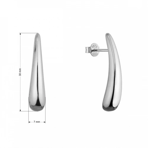 Stříbrné náušnice dlouhé kapky