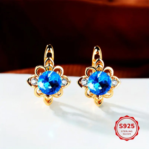 Elegantní náušnice ze zlaceného stříbra