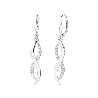 Visací náušnice se zirkony