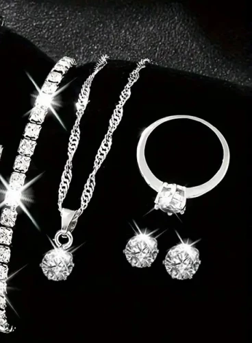 Souprava náhrdelníku.náramku a náušnic a prstenu