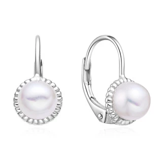 Stříbrné perlové náušnice