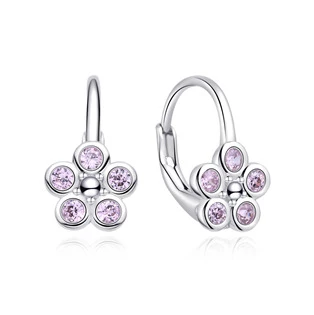 Stříbrné dívčí náušnice kytičky